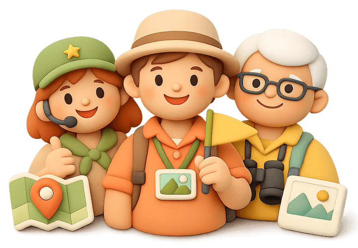 Tre guide turistiche
